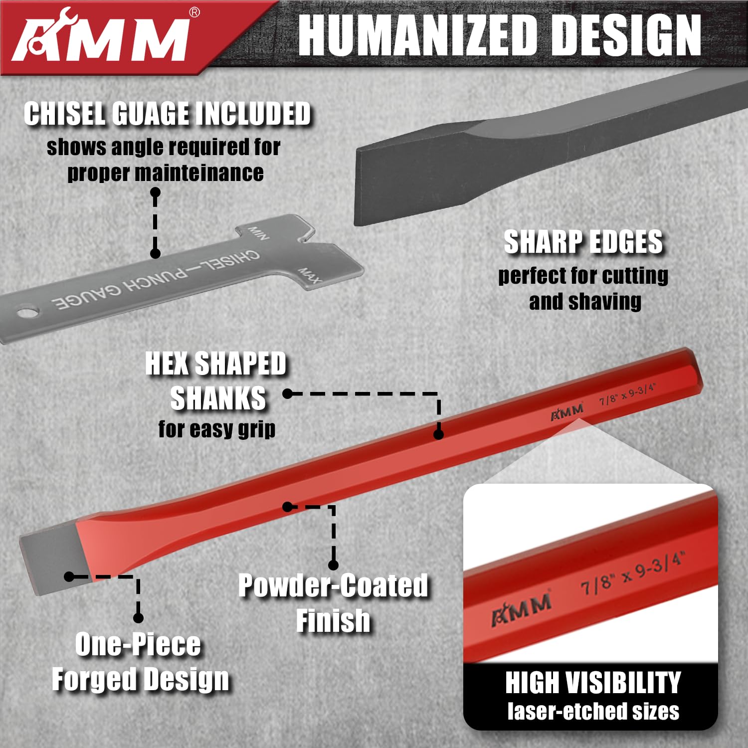 AMM organized storage roll-up pouch with size imprints for quick identification