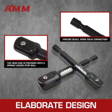 AMM 3-8 inch socket adapter quick-connect for mid-torque tasks