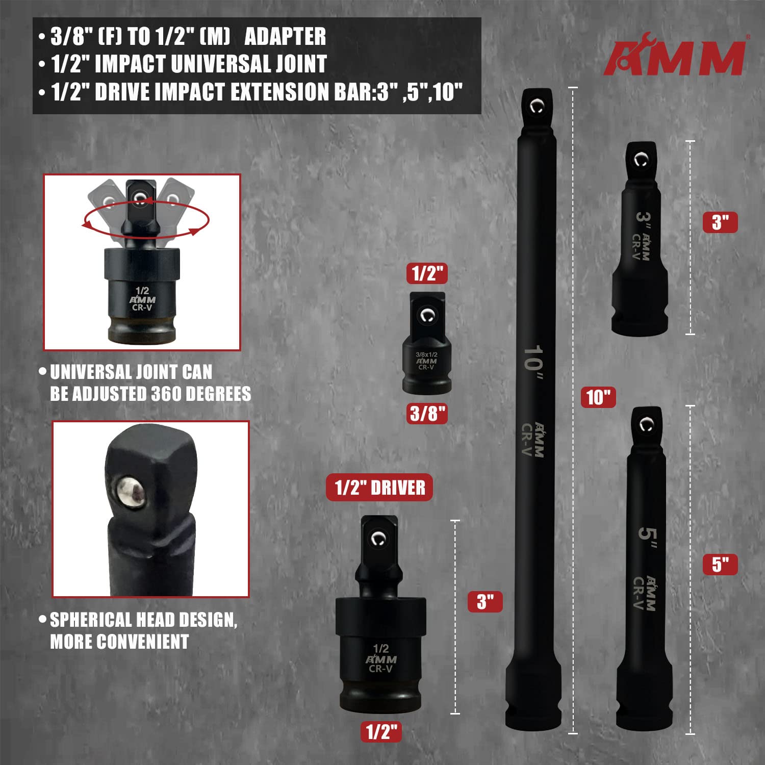 AMM 72-tooth ratchet handle delivering smooth, precise engagement