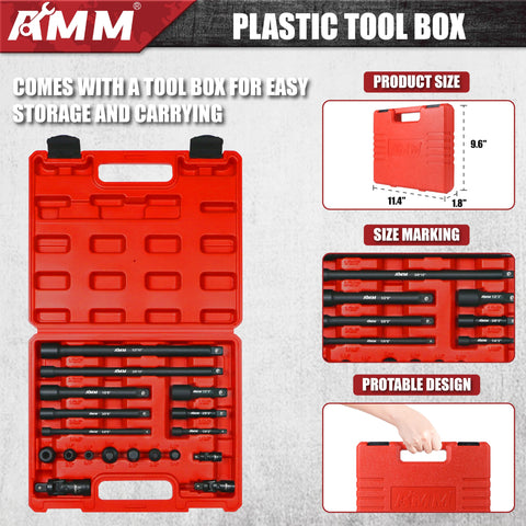 AMM extension bar for 3/8-inch drive, 10-inch length, reach deep into assemblies.