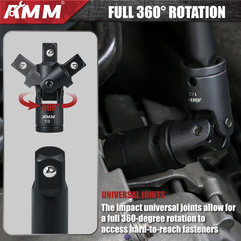 AMM extension bar for 3/8-inch drive, 6-inch length, versatile leverage.