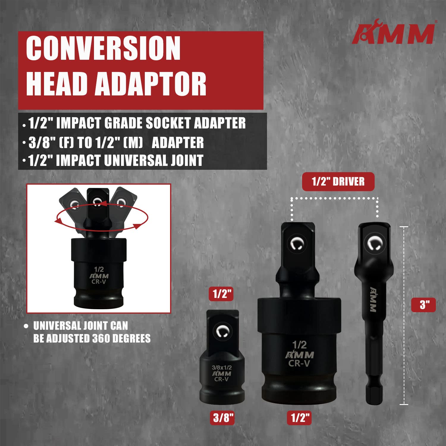AMM extension bars in 3, 5, 10 inches for added reach