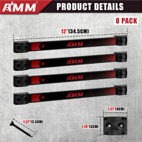 AMM magnetic tool strip with powerful magnets for secure tool hold.