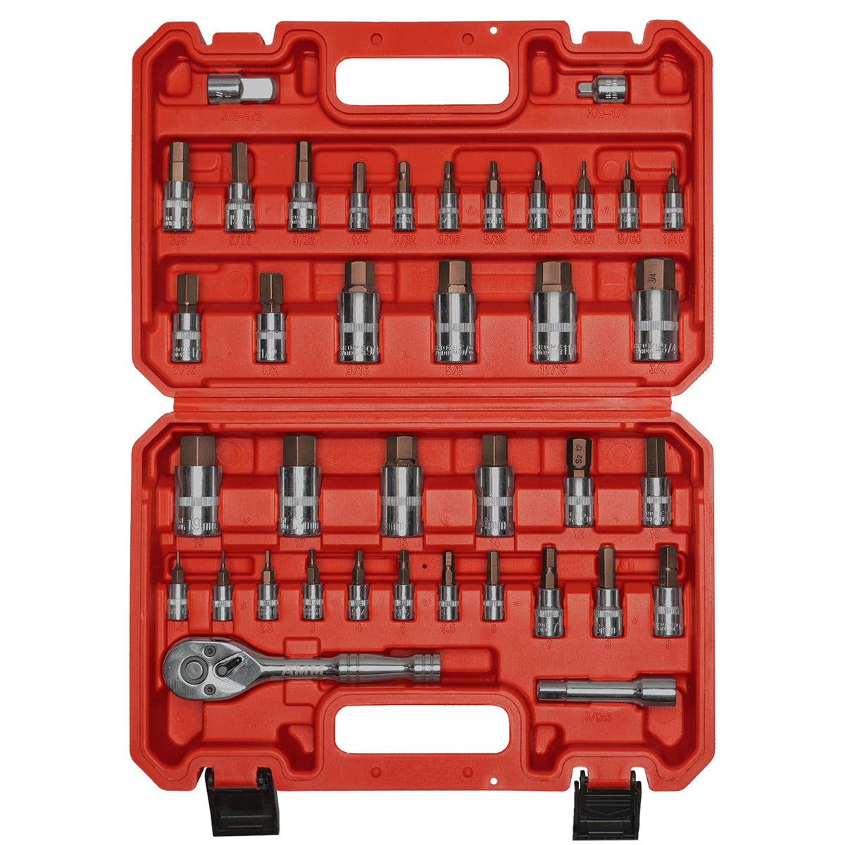 AMM Master Allen Socket Set Case with organized slots for fast, easy tool access.