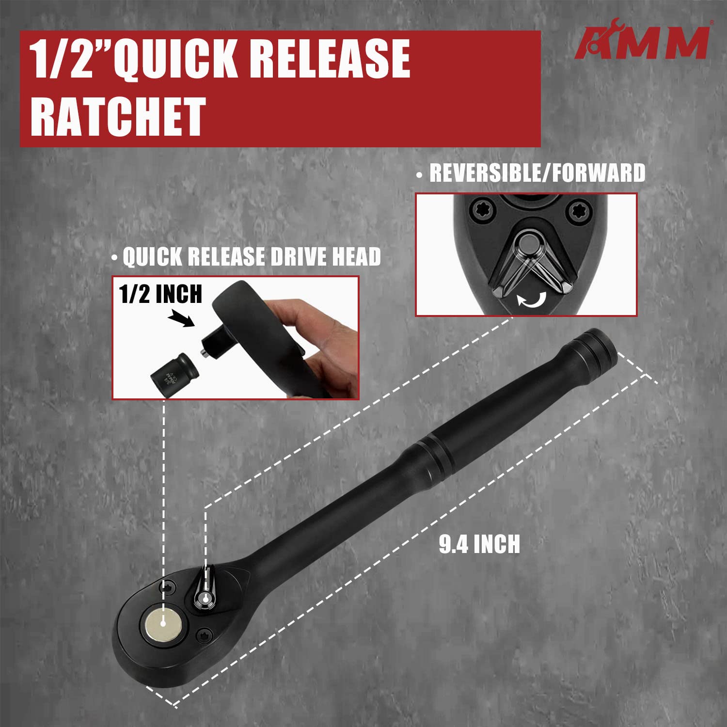 AMM metric 1/2-drive sockets ready for metric fasteners