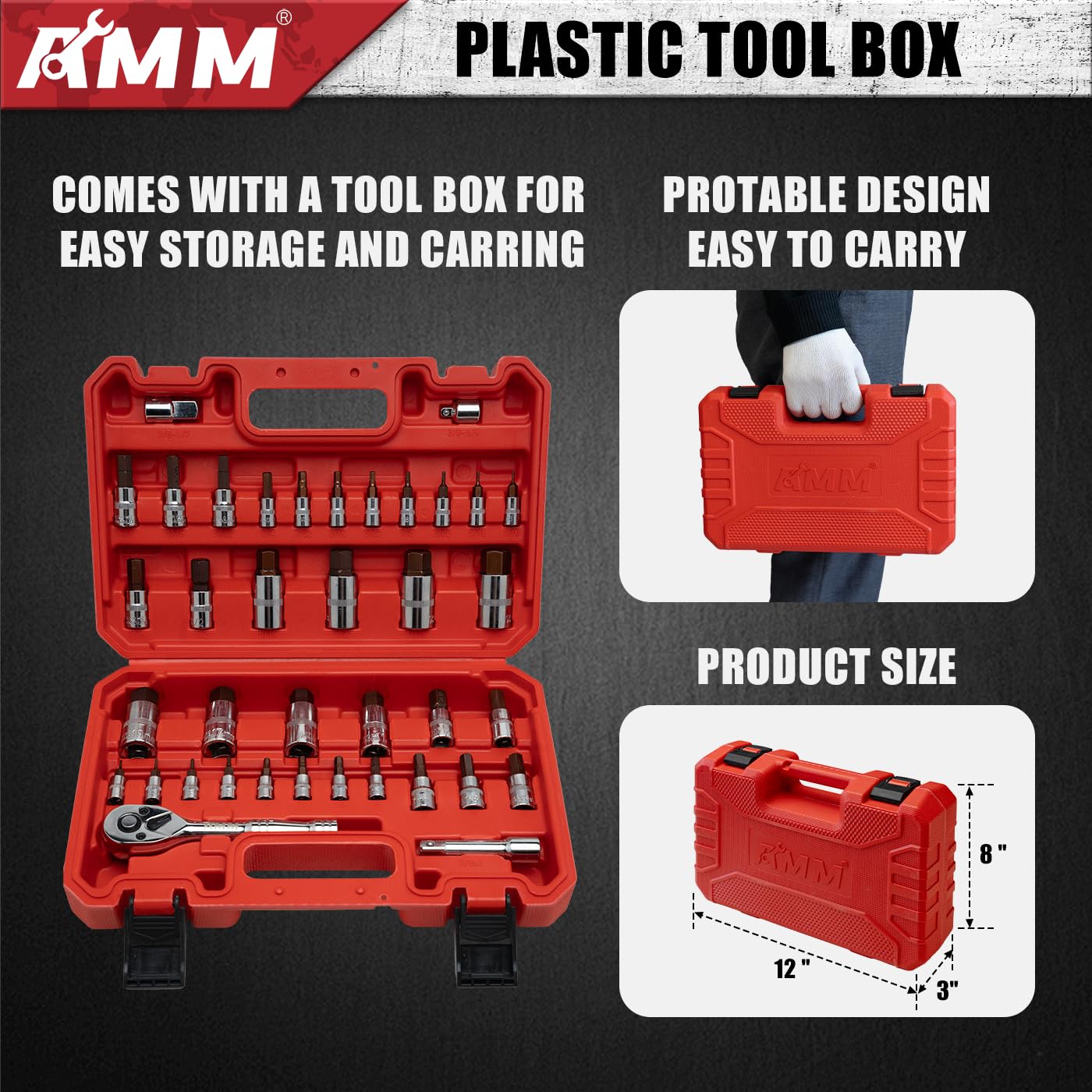 AMM precision-chamfered ends prevent edge damage during insertion.