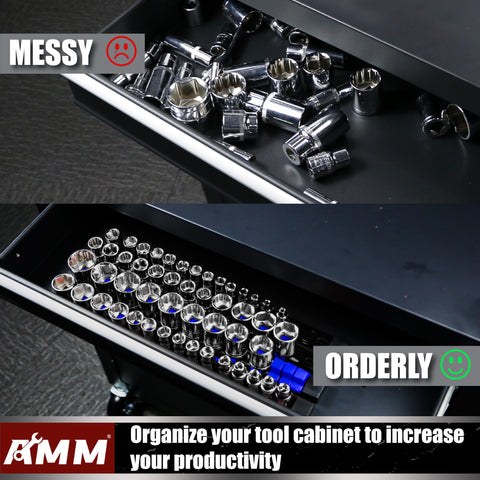 AMM socket organizer clip rail demonstrates DIY size customization