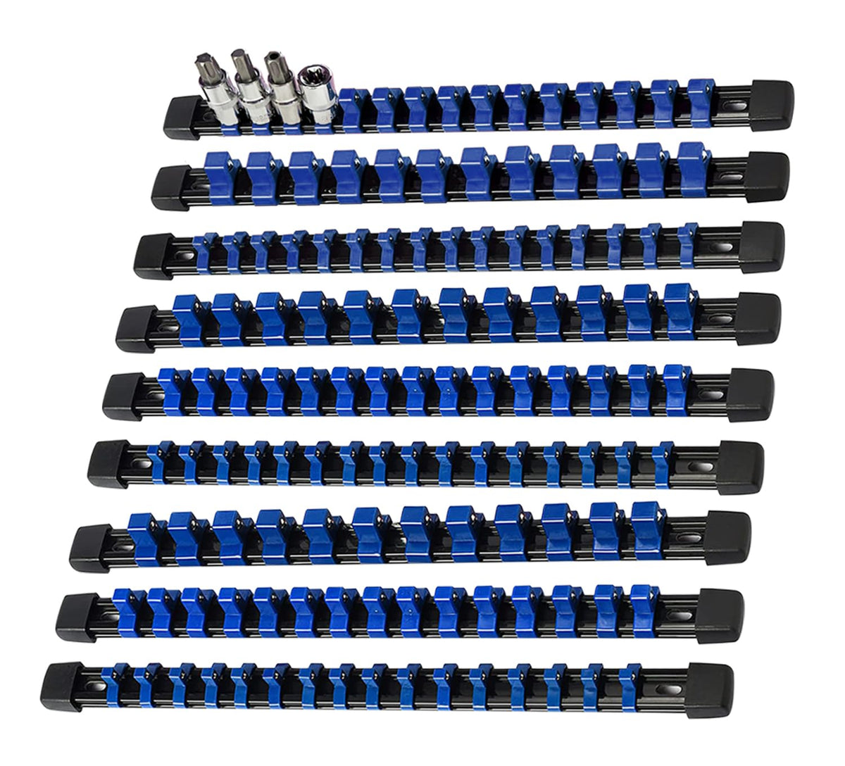 AMM socket organizer one-half inch drive rail stores sockets neatly