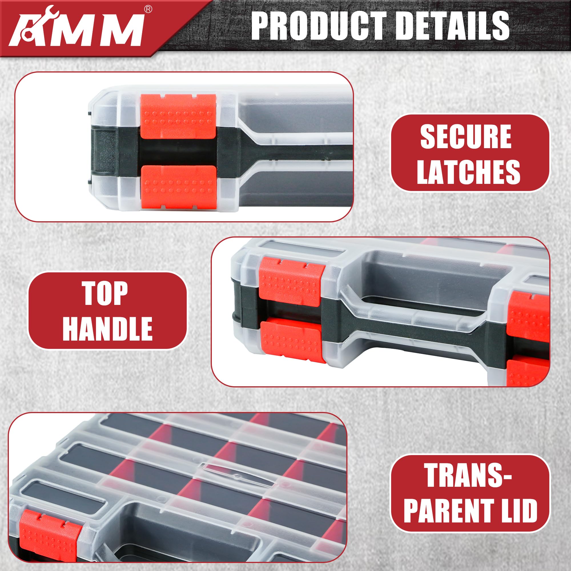 AMM Tool Box heavy duty plastic for durable workshop use