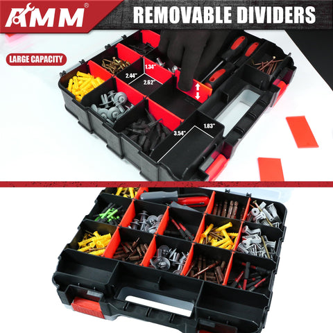 AMM Tool Box removable dividers allow tailored storage layouts