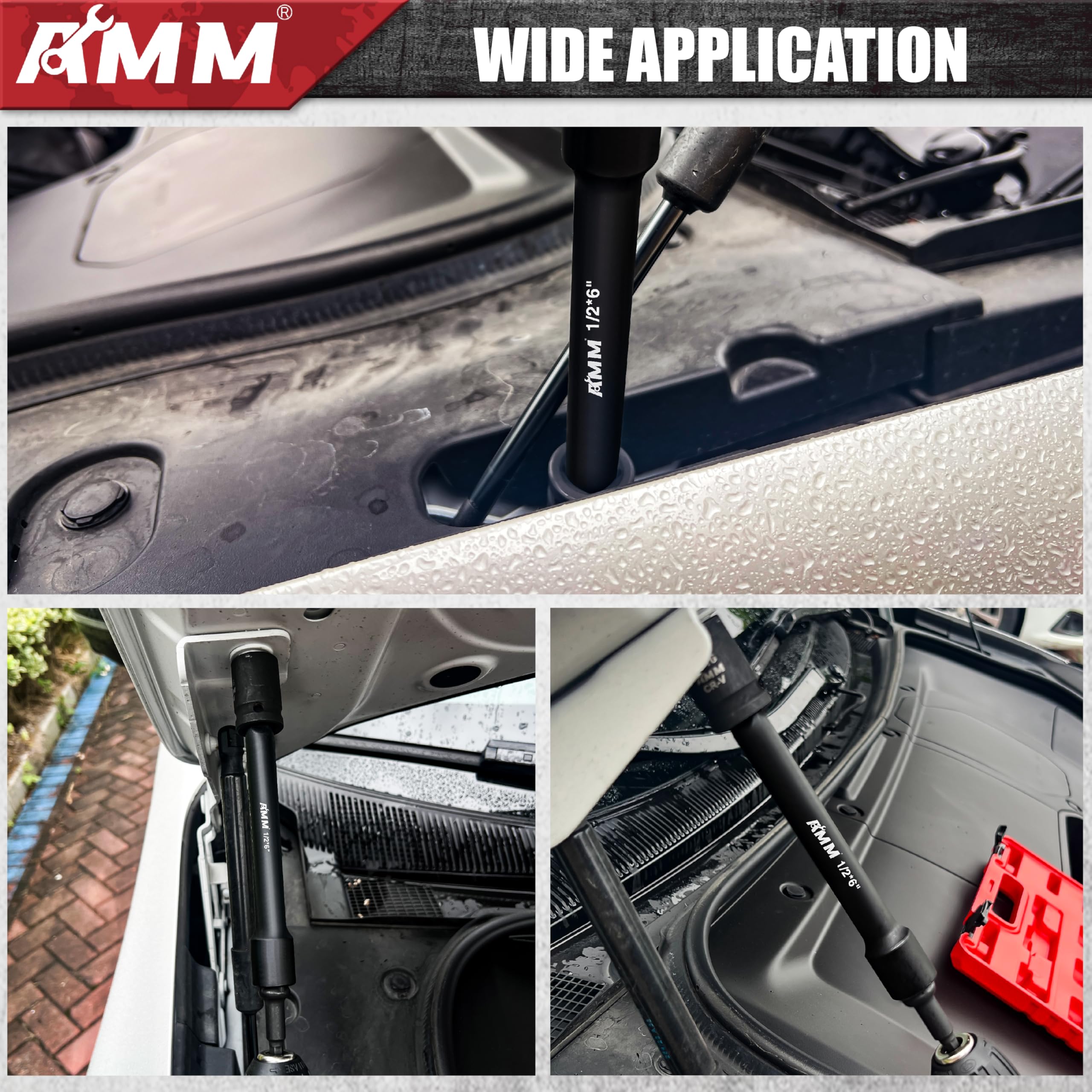 AMM universal joint for flexible angles in tight spaces.