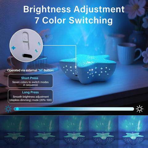 AmmToo Northern Lights Projector dorm decor adds charming atmosphere for study and rest.
