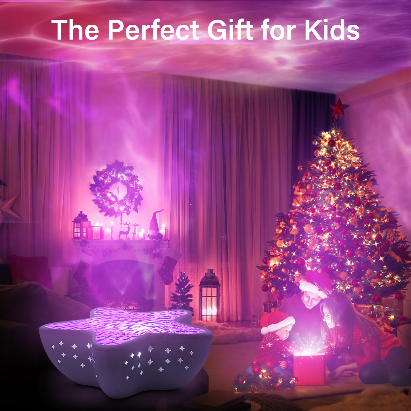 AmmToo Northern Lights Projector seven color modes offer flexible mood options.