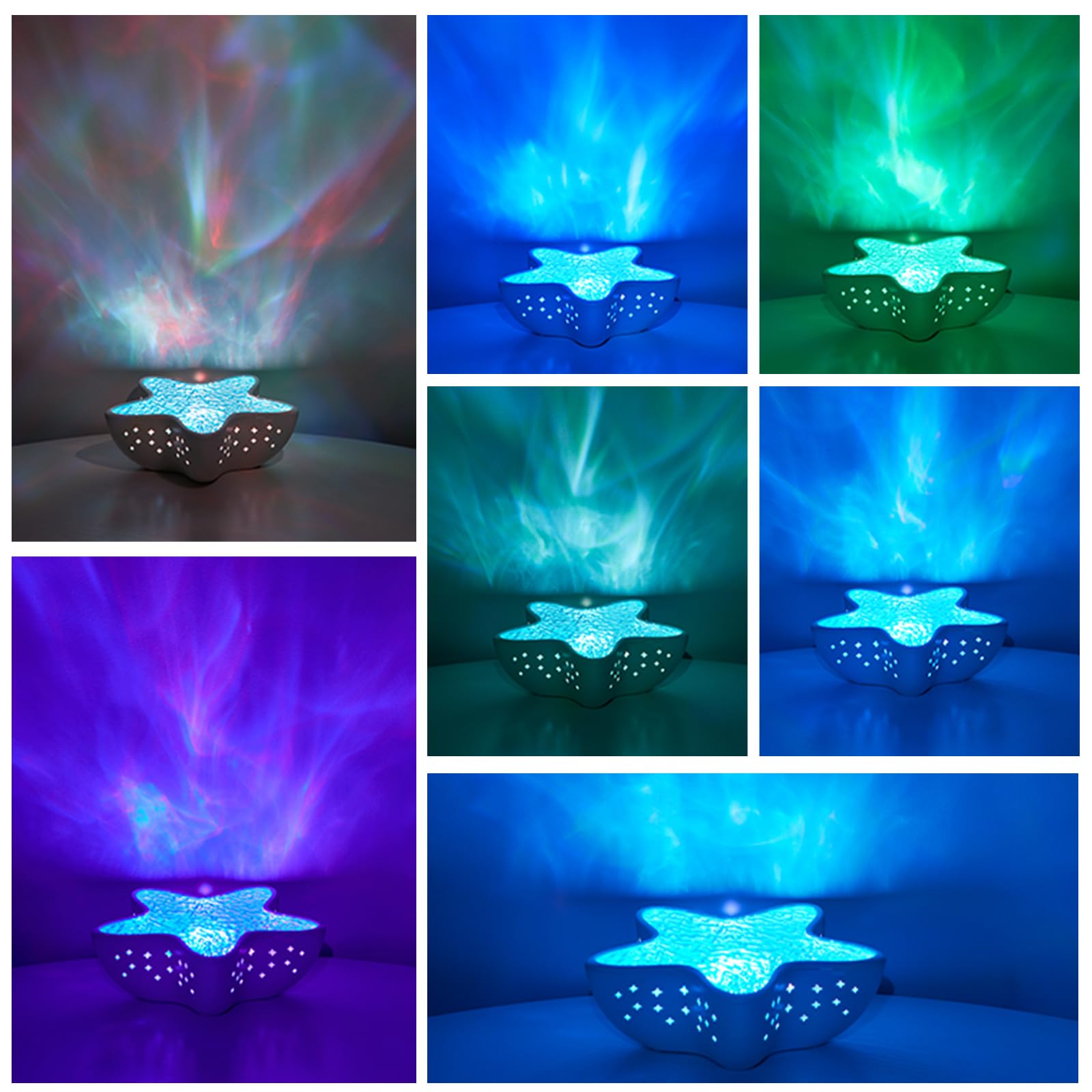 AmmToo Northern Lights Projector Type-C charging keeps power on the go.