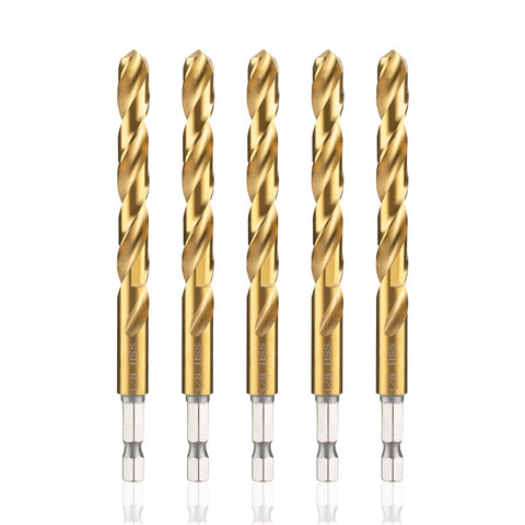 Amoolo 38 impact drill bit set in a plastic case, easy to organize and carry.