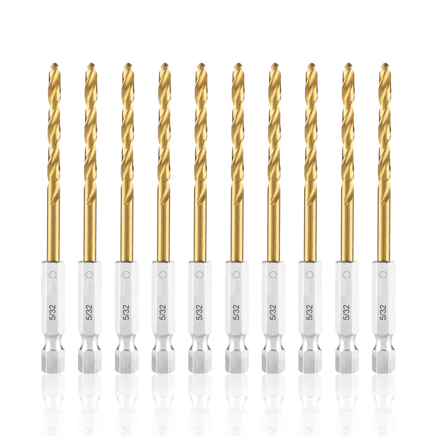 amoolo 5/32-inch hex drill bits with case for fast tool changes