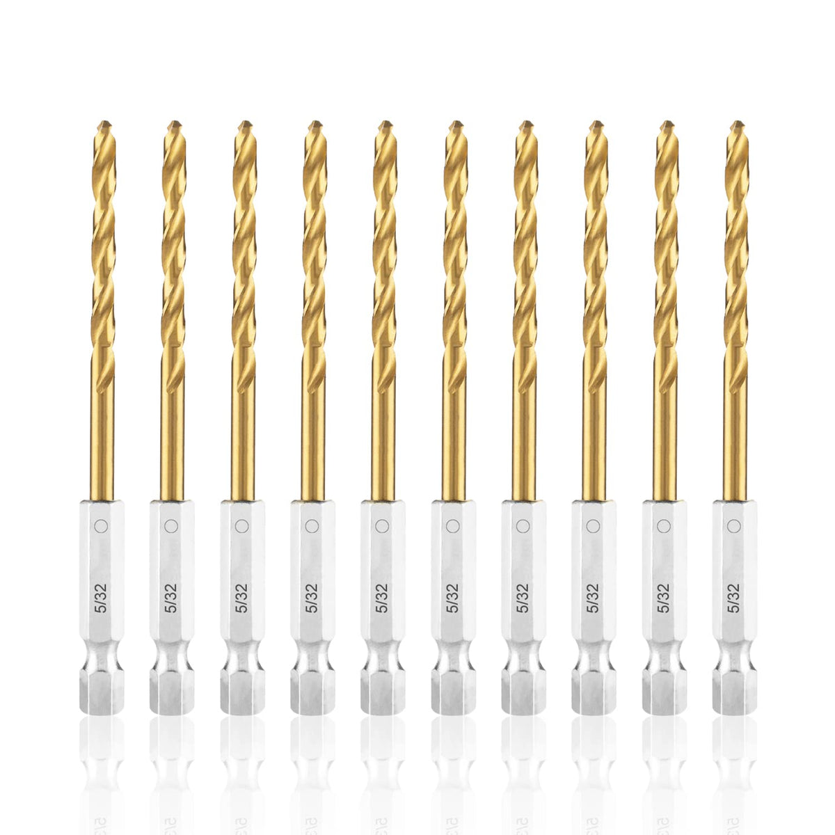 amoolo 5/32-inch hex drill bits with case for fast tool changes