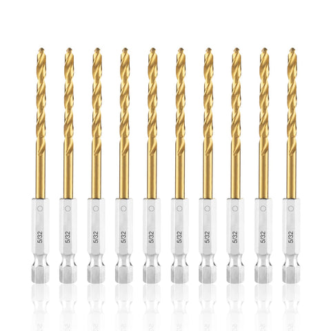 amoolo 5/32-inch hex drill bits with case for fast tool changes