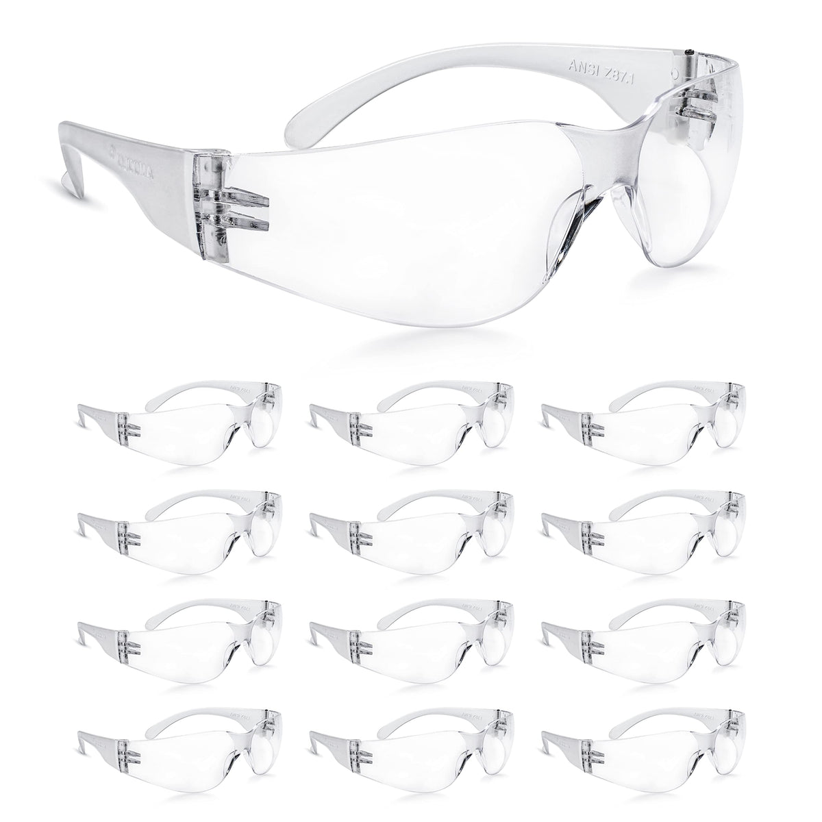 Amoolo Clear Safety Glasses 24-pack provide durable protection for work and DIY projects.