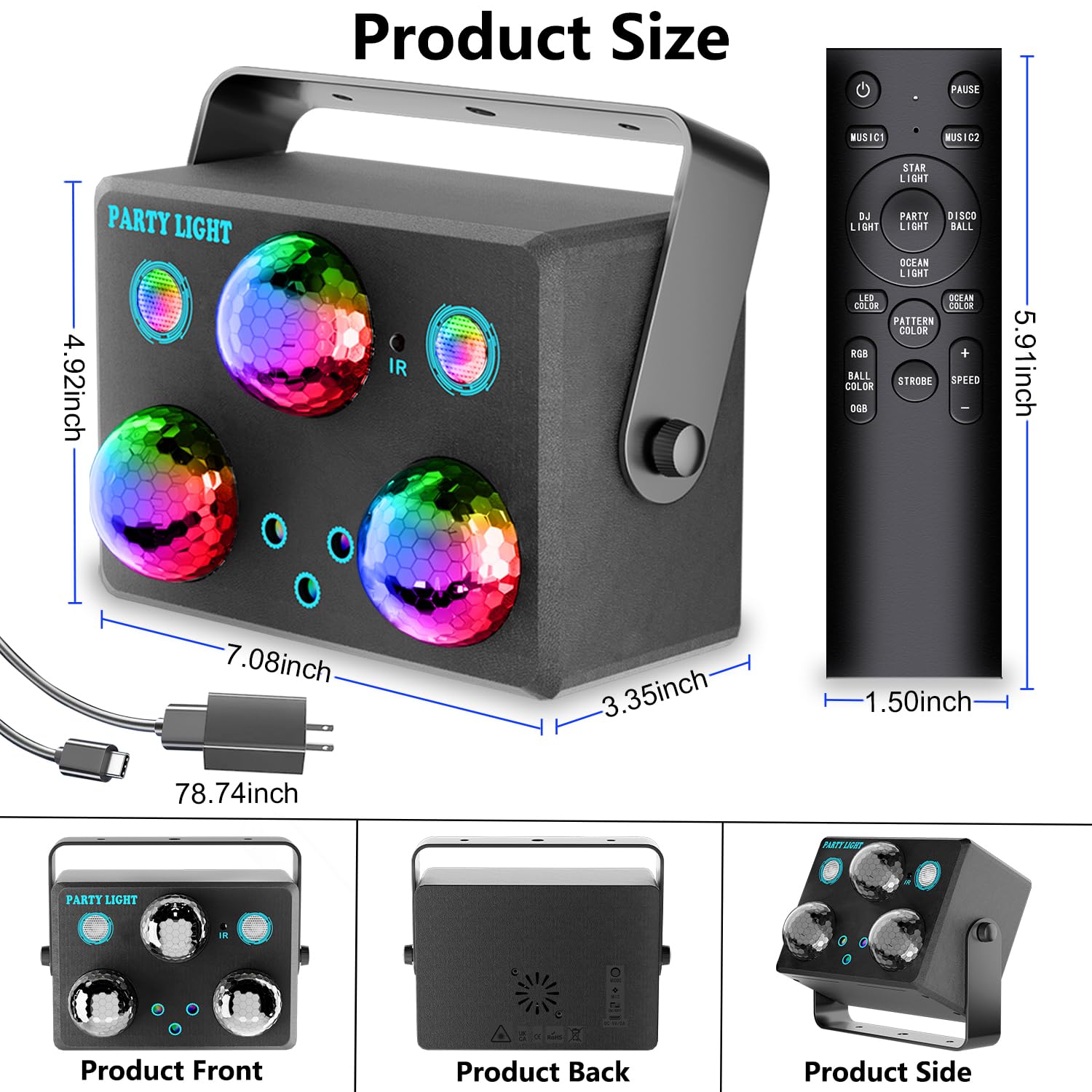 Amosamz Red and Green Laser Light Show adds sharp party accents.