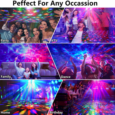 Amosamz Two RGB LED Lights deliver clear color patterns for parties.