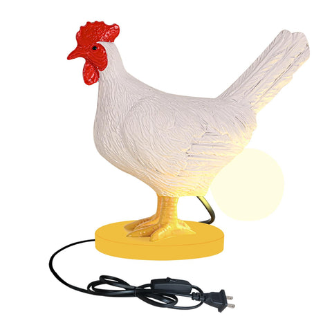 AMPlug in Chicken Egg Lamp with glowing egg bulb adds cozy room ambiance