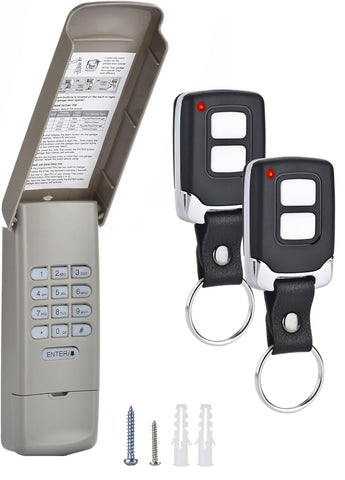 Amtake garage door keypad front view showing compact mounting