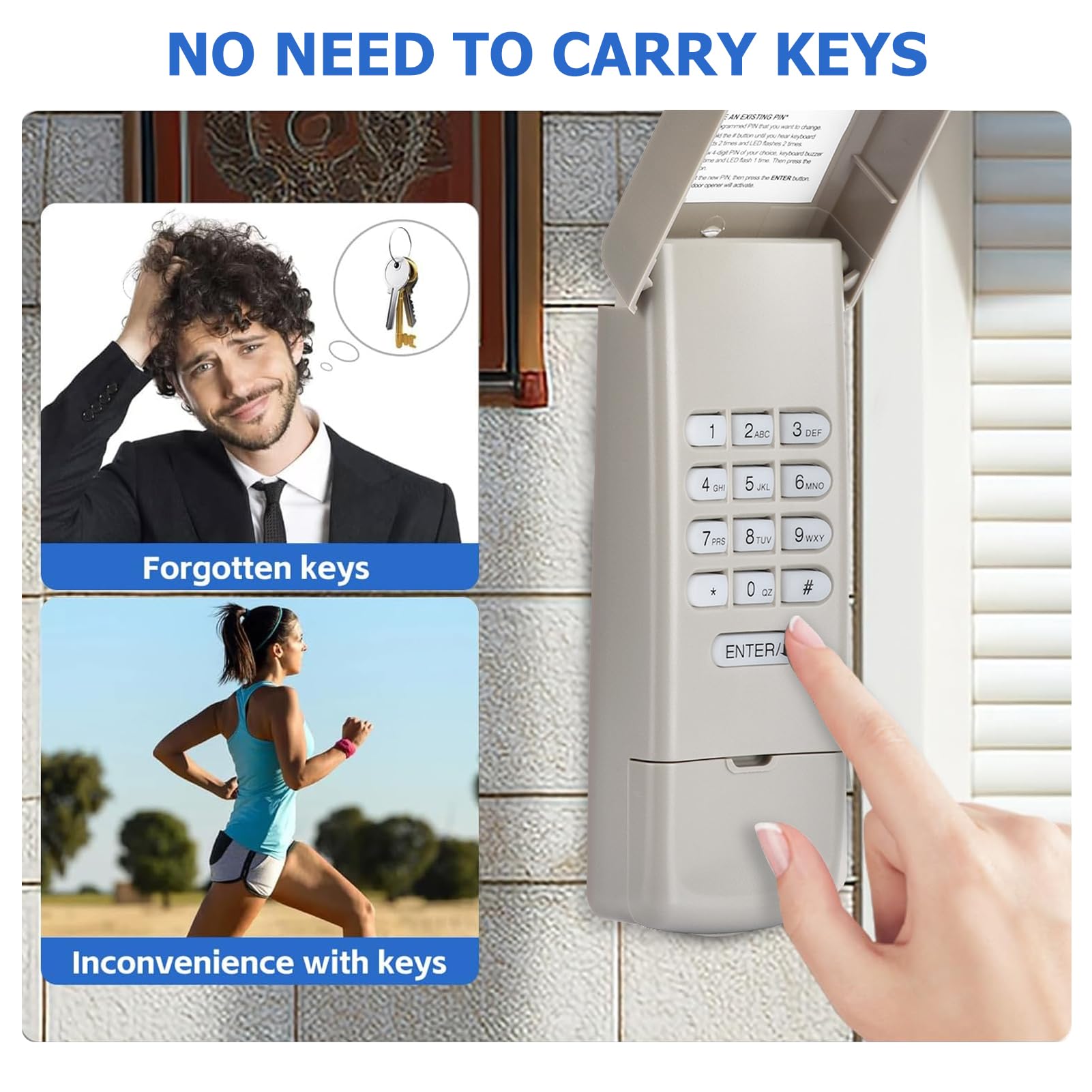 Amtake garage keypad installation setup for easy DIY.