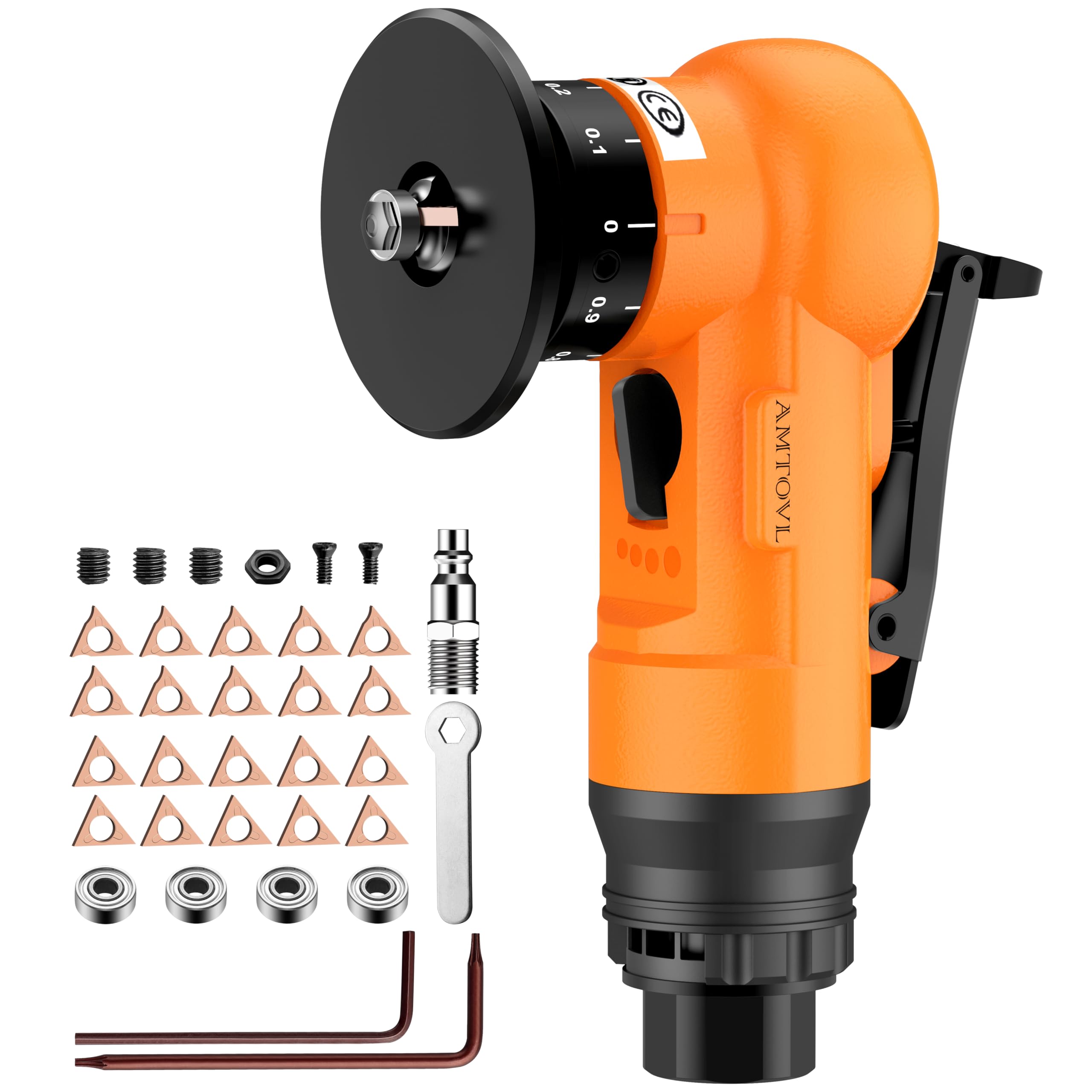 AMTOVL blades for precise chamfering on metal and wood.