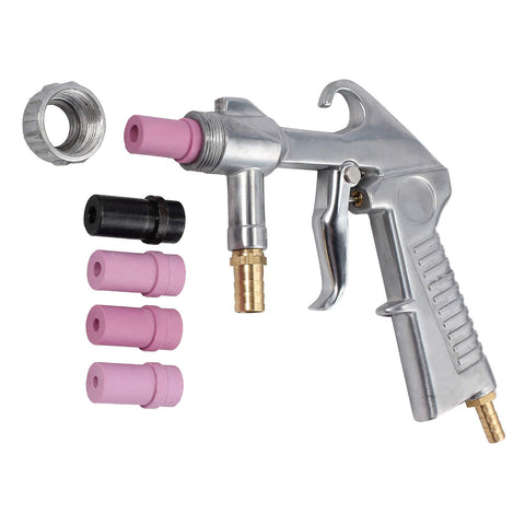 AMTOVL sand blasting gun front view for precise surface finishing