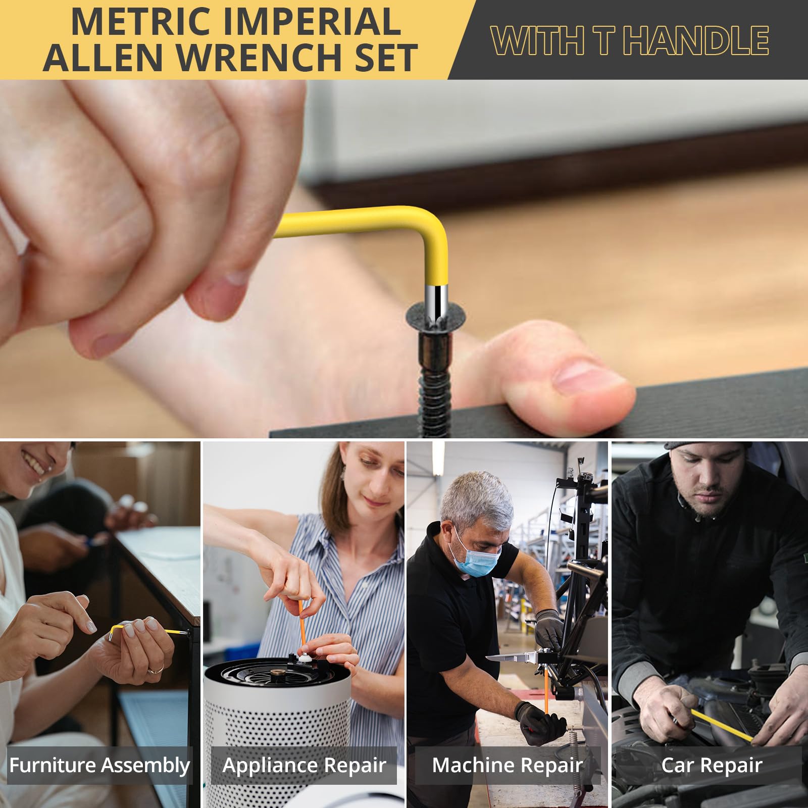 AMTOVL sturdy CRV and S2 steel for lasting hex tool reliability.