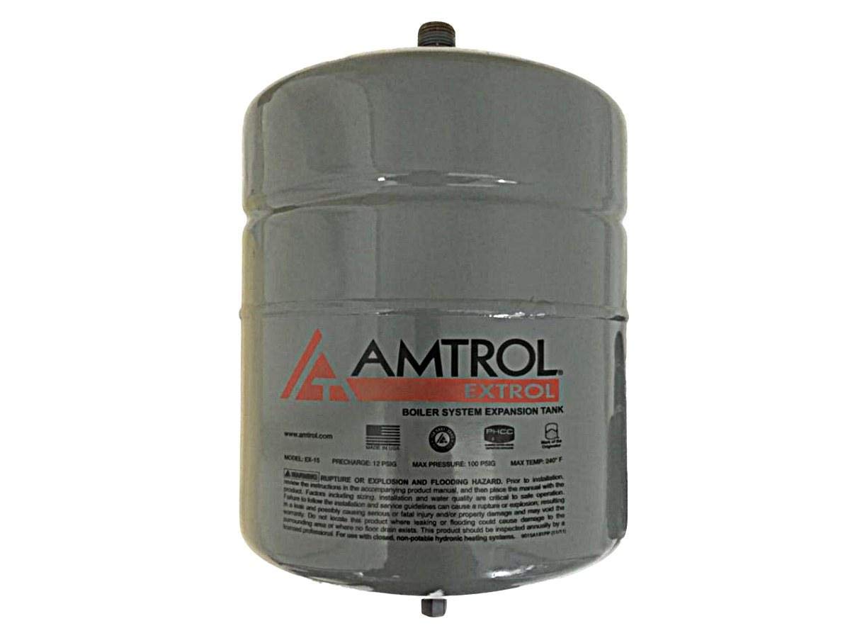 Amtrol EX-15 Extrol expansion tank front view stabilizing pressure in closed hydronic systems.