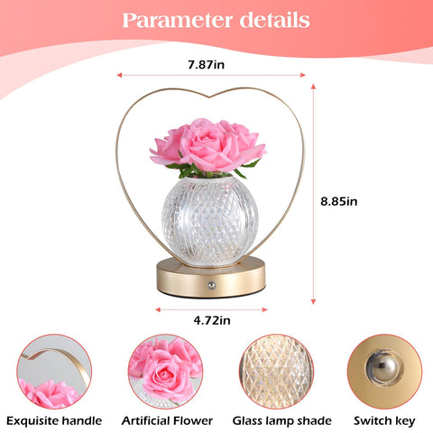 AMWGIMI Rose Flower Lamp three color modes for mood lighting