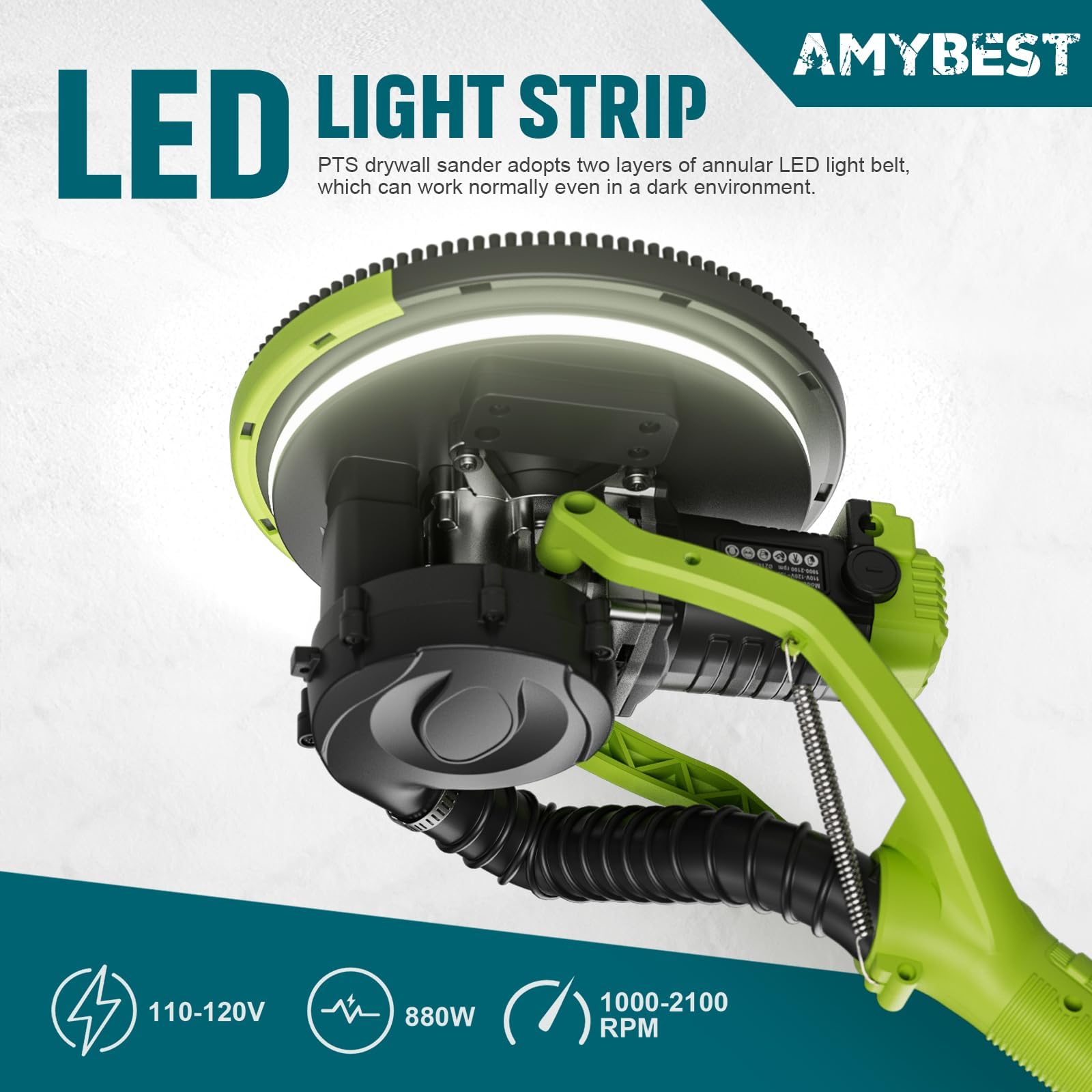 AMYBEST dust collection system keeps workspace cleaner during tasks.