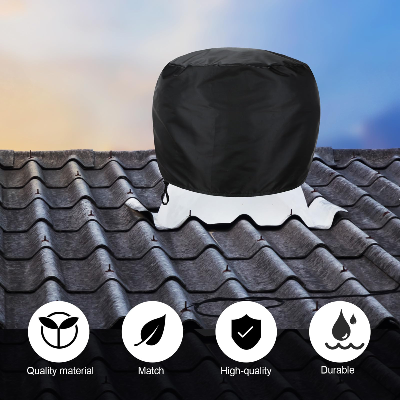 Amylove adjustable drawstring vent cover secures a tight fit against wind.