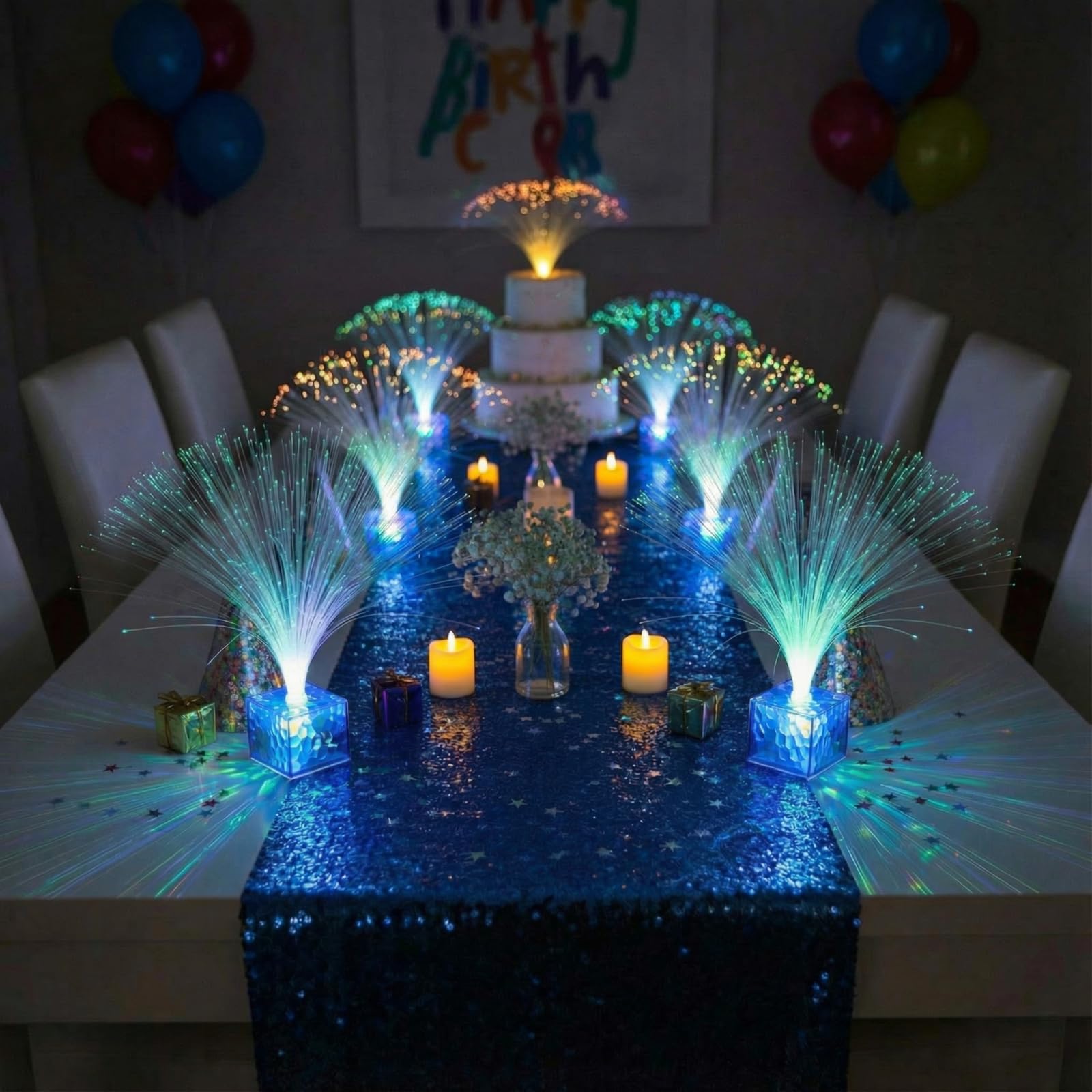 Amylove birthday glow lamps easy setup and reuse.