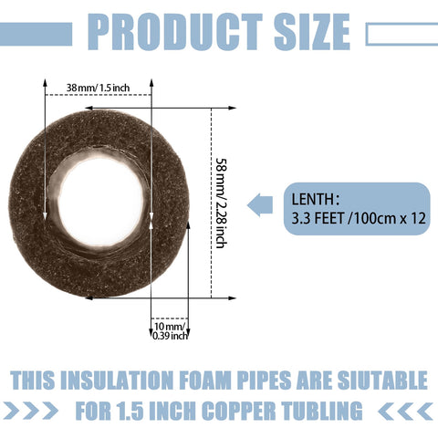 Amylove insulation with outer diameter 58 mm protects outdoor pipes.