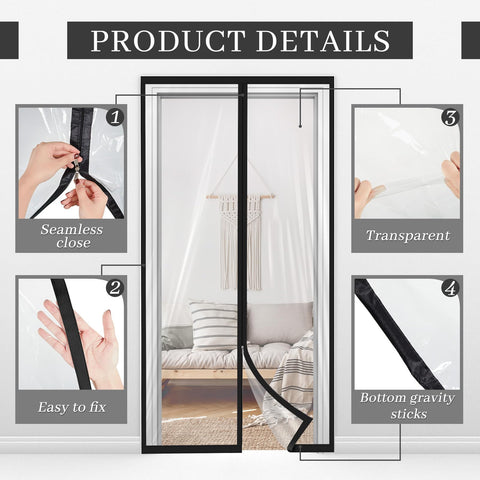 Amylove clear EVA dust curtain lets light through while blocking dust