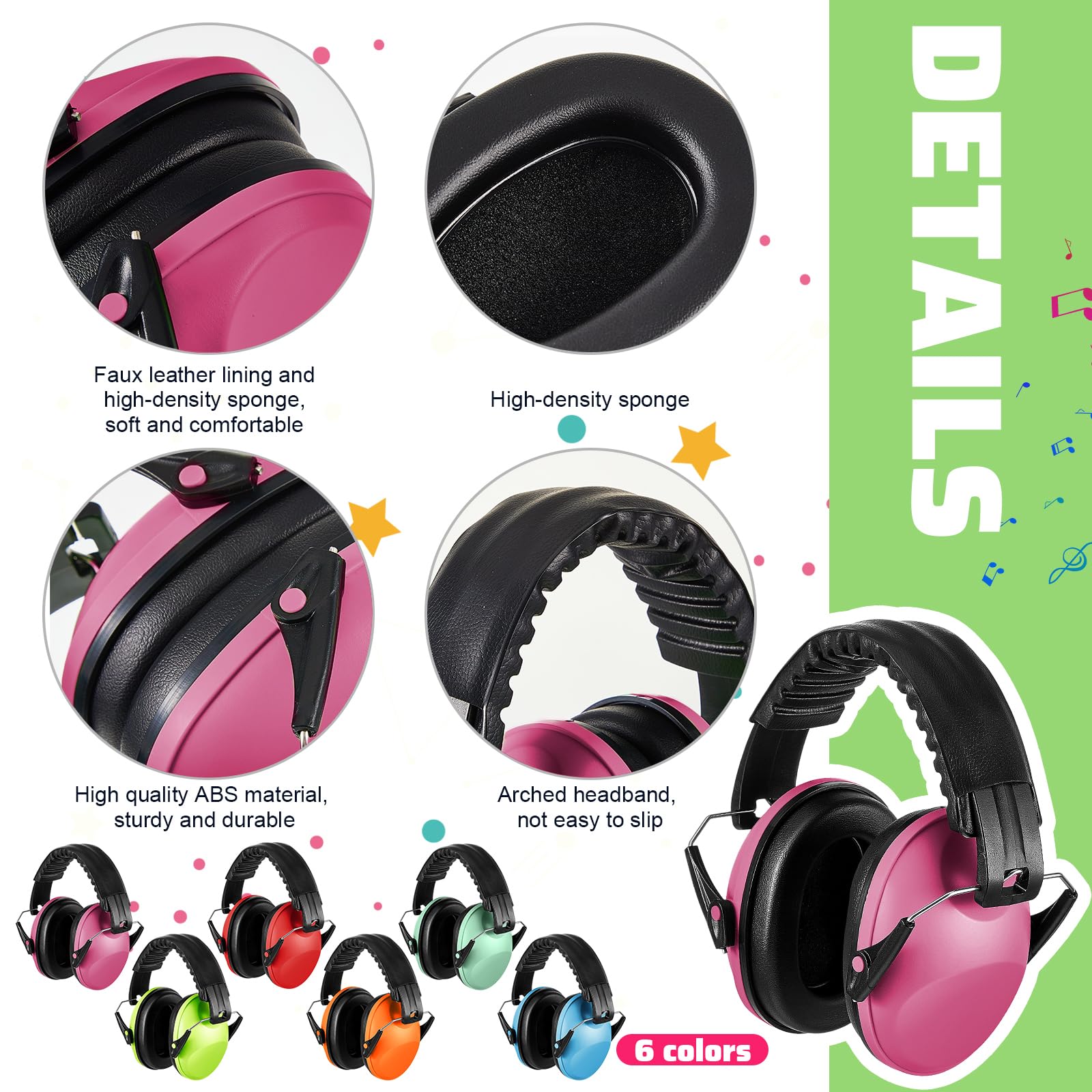 Amylove kids ear muffs adjustable headband demonstrating universal fit