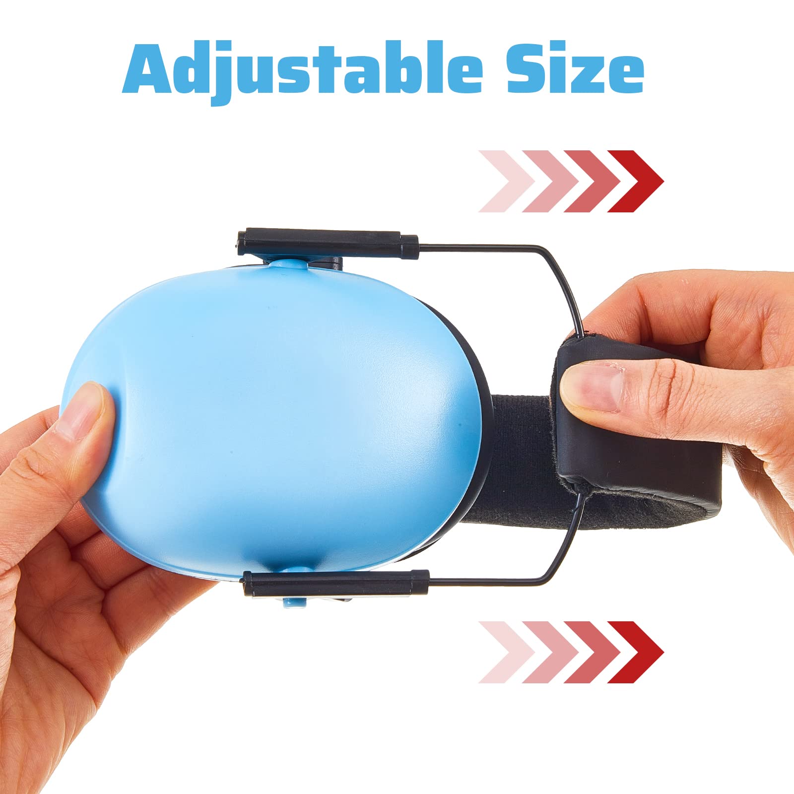 Amylove kids earmuffs in blue; universal fit and practical noise relief.