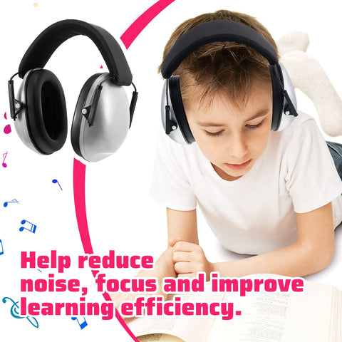 Amylove kids earmuffs in pink; colorful, comfortable, and noise-reducing.