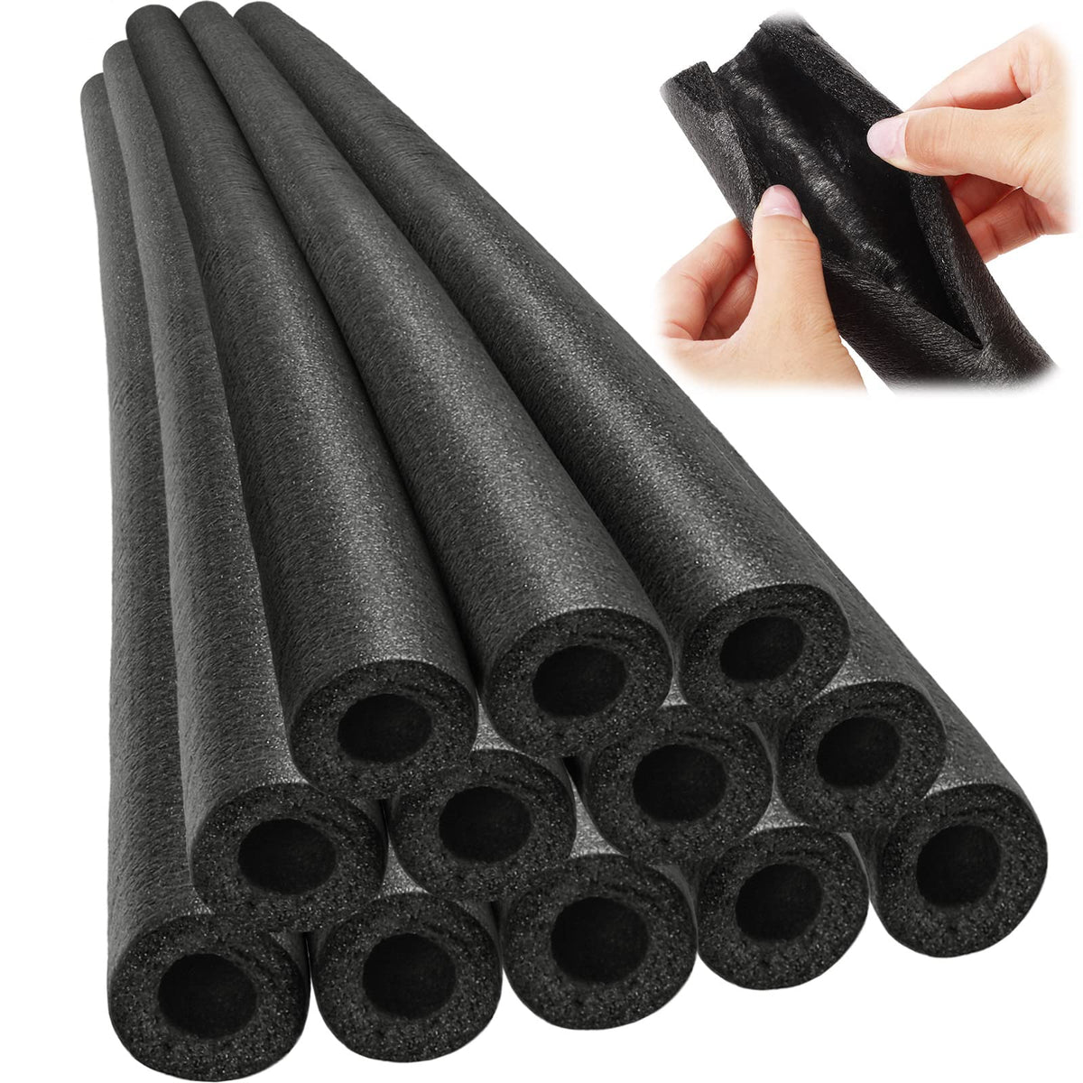 Amylove pipe insulation foam tube with aerial view for outdoor freeze protection
