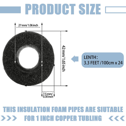 Amylove insulation foam tube flexible bend for easy fitting around pipes