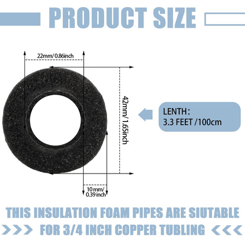Amylove pre-slit pipe wrap shown for easy installation on outdoor water lines.
