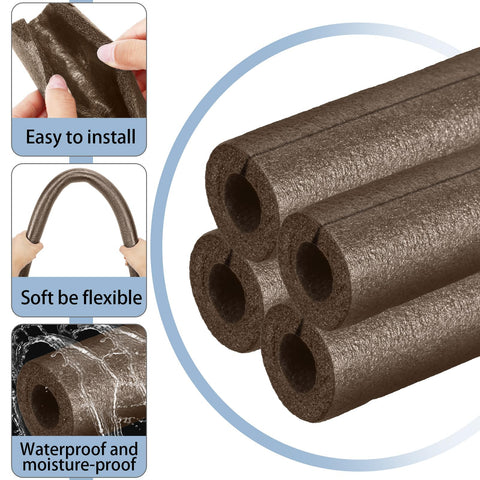 Amylove pre slit pipe insulation for tool-free installation.