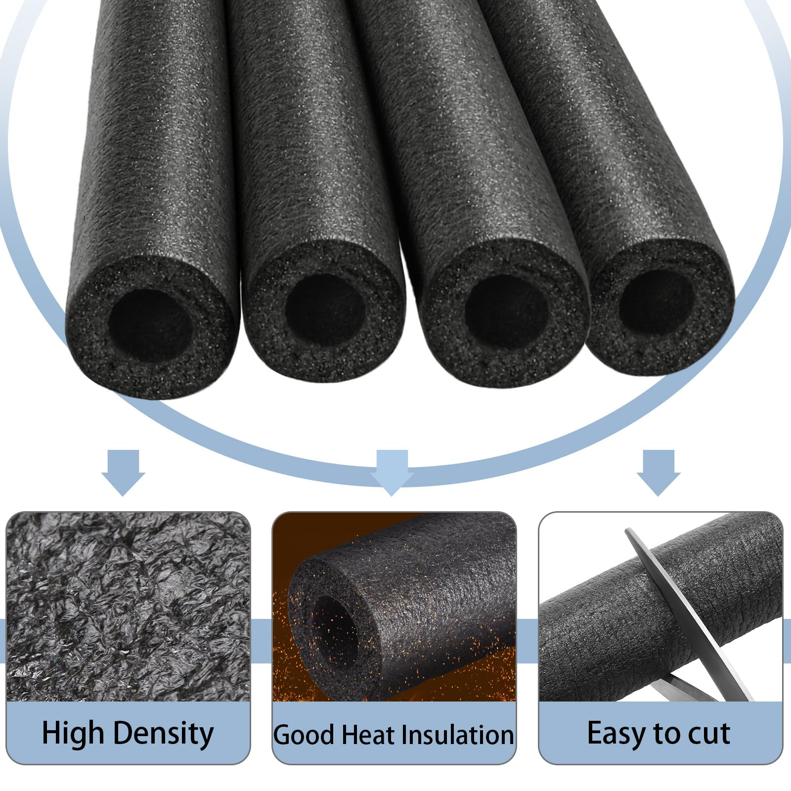 Amylove waterproof insulation guards pipes against moisture and dust.