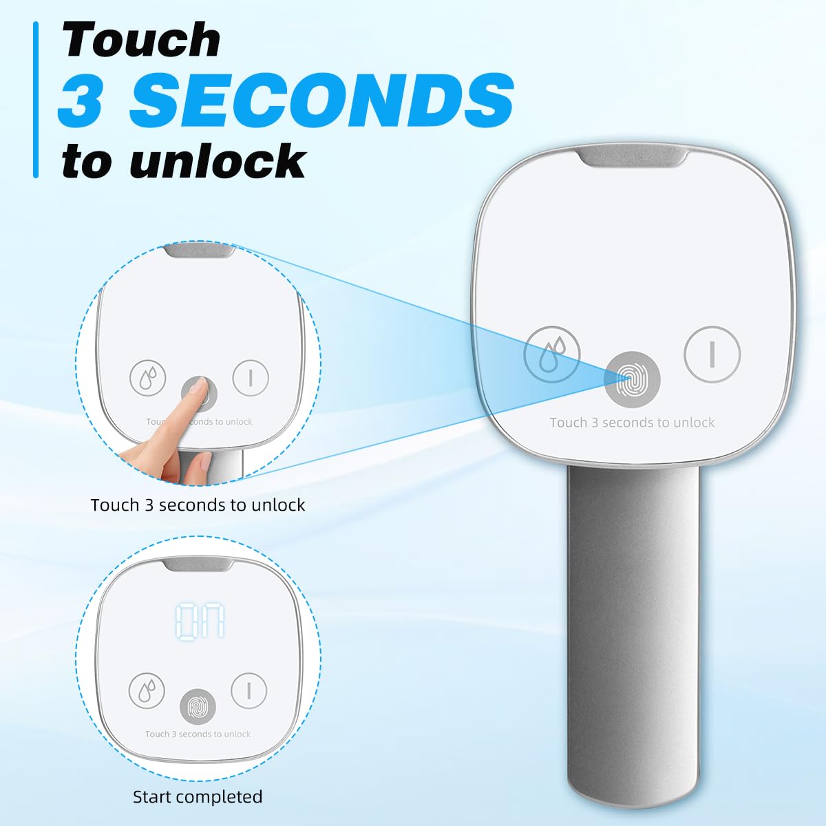 Amz Jet dispenser showing four modes for portion control