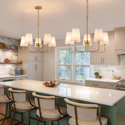 AMZASA fixture with canopy and 69-inch chain for flexible mounting options.