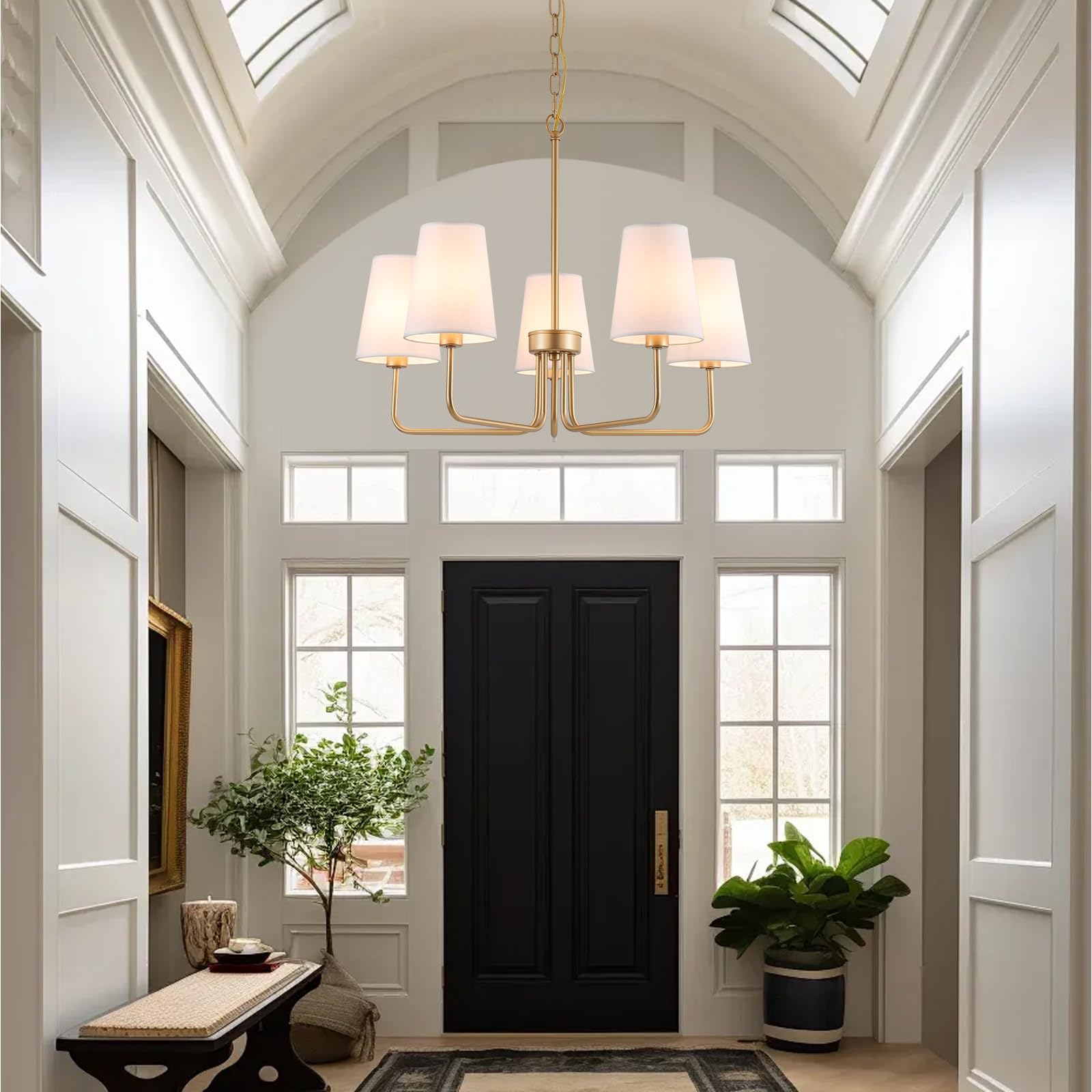 AMZASA dining room and island light blends rustic and modern style.