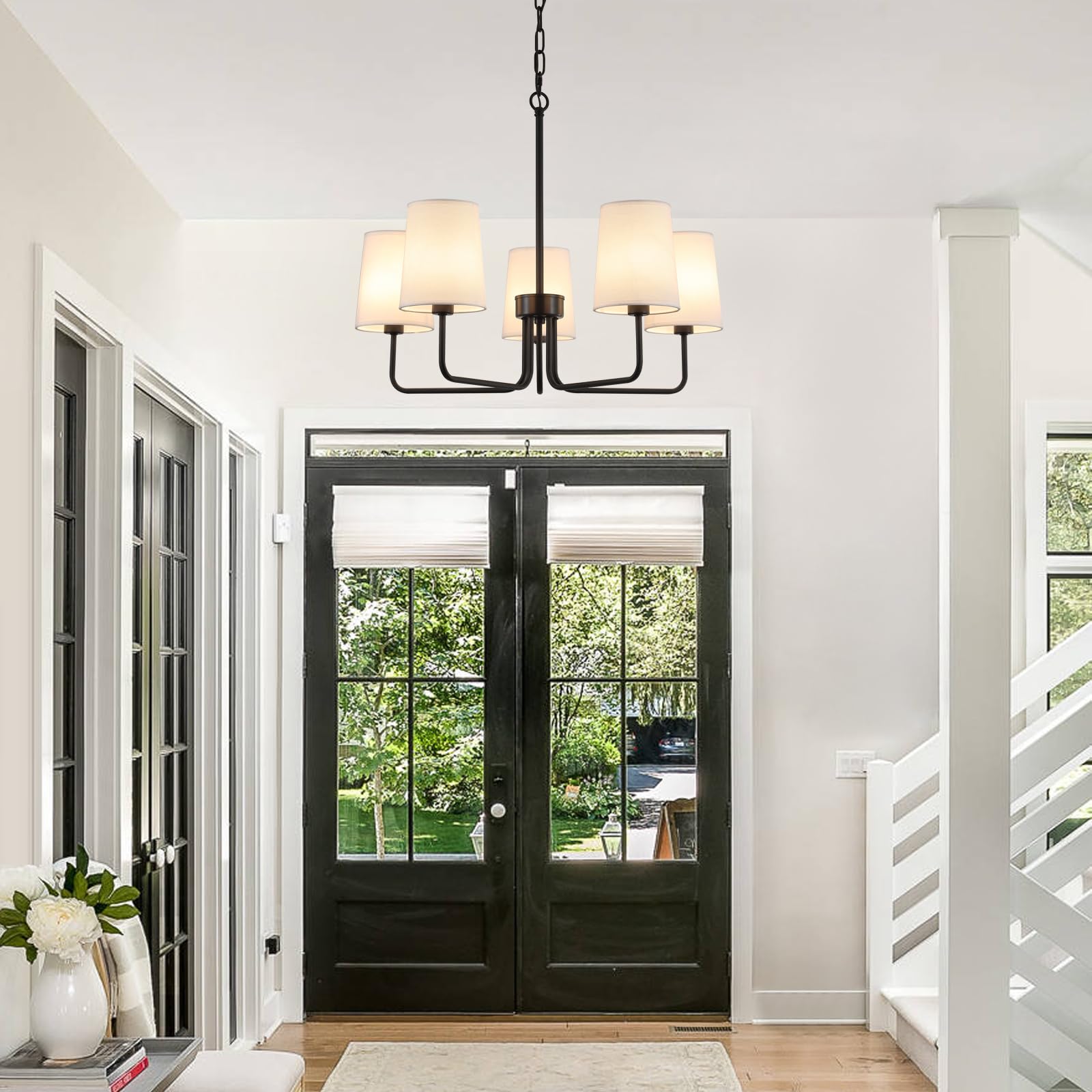 AMZASA white fabric shades soften light and reduce glare